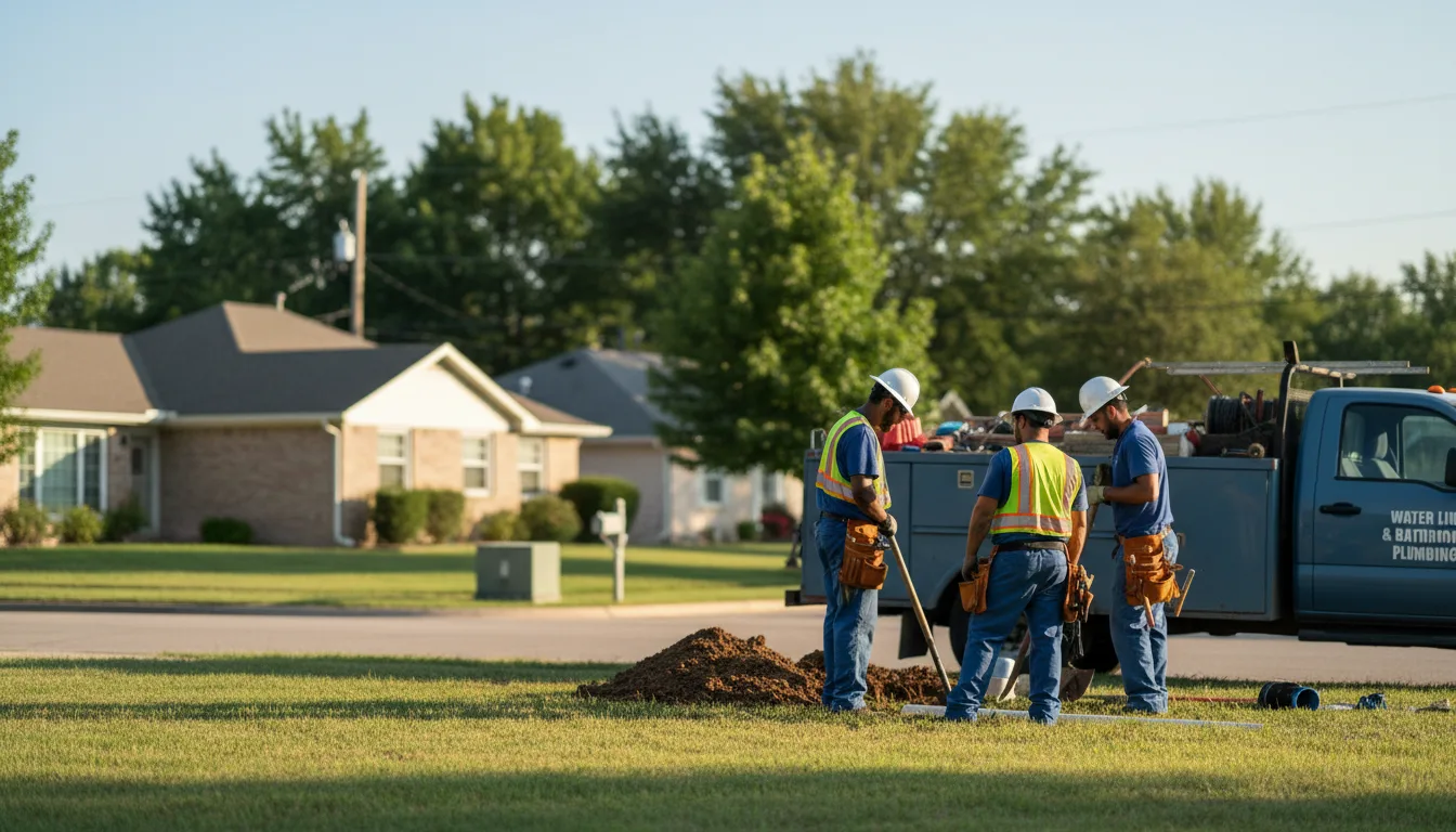 Residential water line and bathroom plumbing service in Pompeii, MI